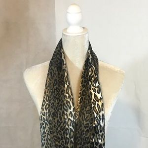 Long Scarf Brown & Black Color Tiger Print B04